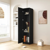 Stackable Wall Mounted Storage Cabinet, 15.75" D x 15.75" W x 70.87" H,black W331P187587