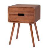 Wood Nightstand End Side Table with Drawer & Solid Wood Legs for Living Room, Bedroom 55985215