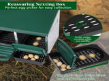 2 Compartment Roll Out Nesting Box with Plastic Basket, Egg Nest Box Laying Box Hens 49949210
