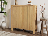 TREXM Buffet Cabinet with Storage, 4-Door Retro Wood Sideboard with Distressed Finish and Adjustable N715P310053D