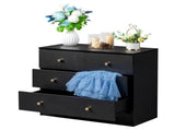 Modern Simple 4-Drawer Dresser Black 32069328