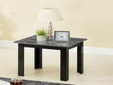 3pc Set Traditional Style Rectangular Coffee Table Square Shape End Table Wooden Legs Black Finish B011P232910