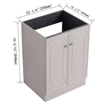 24" Freestanding Bathroom Vanity & 2 Soft-Close Cabinet Doors -Excluding Sink W999P241051