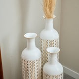 Floor metal vase modern style decoration home white metal vase 3-piece set gorgeous home decoration W2796P255615