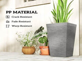 Set of 3 Plastic Flower Pots 02357797