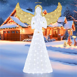 5ft Pre-Lit Christmas Angel Decor, 150 LED Lights , IP44 Weatherproof Xmas Decoration 84531694