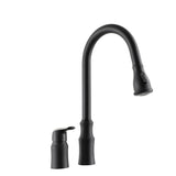 Kitchen Sink Faucet with Separate Handle, Matte Black W1243P324190