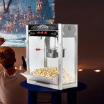 ZUN 20oz Commercial Popcorn Machine with Stainless Steel Kettle and Warming Deck, Countertop Popper T3173P266363