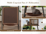 Modern Cat Tree, 58-Inch Cat Tower for Large Cats, Maine Coon Cat Tree with Scratching Board, Large W2641P460041