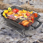 ZUN Portable Charcoal Grill, Tabletop Outdoor Barbecue Smoker, Small BBQ Grill for Outdoor Cooking 62629445