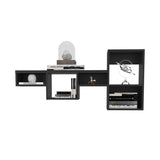 WALLSHE 47" Wide 7-Tier Wall Shelf, Cube Shelf Modular Shelf for Living Room, Home office, Bedroom B070P242497