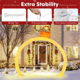 10.5 Feet Christmas Arch with White LED Lights 66192790