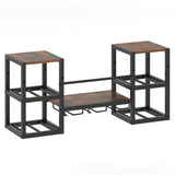 Wall-mounted Wine Rack with Glass Holder 48173220