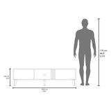 Dragon Tv Stand with 2 Doors and Open Storage, Wengue B128P263715