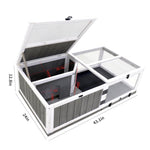 ZUN 43"Upgrade waterproof tray, activity tray, wooden turtle house indoor small animal turtle cage 98540443