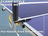 8ft Mid-Size Table Tennis Table Foldable & Portable Ping Pong Table Set for Indoor & Outdoor Games 05742076