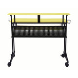 Yellow and Black Music Studio Desk with Keyboard Tray B062P184530