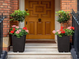 2 Pack Outdoor Tall Plastic Planter Set, Large Flower Pots with Drainage Holes, Durable Plant Pots 24282110