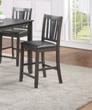 ZUN Grey Finish Dinette 5pc Set Kitchen Breakfast Counter height Dining Table w wooden Top Upholstered B01146569