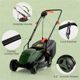 10 ampere 13 inch electric rope lawn mower with dual safety switches -Green 60277604
