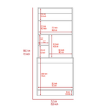Computer Hutch Desk, Lower Shelf, Four Shelves, Black B097133217