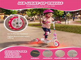 3-Wheel Kids Scooter with LED Light-Up Wheels for Toddlers Ages 2 22215078