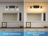 3-Light with Clear Glass Satin Shade Unique Hand-make Lampshade Industrial Indoor Light Fixture E26 48219886