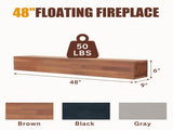 48" Rustic Wood Fireplace Mantel,Wall-Mounted & Floating Shelf for Home Decor 67166568