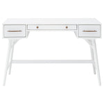 ZUN White 3-Drawer Rectangle Mid-century Writing Desk B062P153871