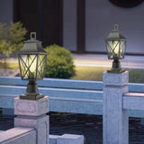 Outdoor Post Light, Black Pole Lantern Lighting Fixture with Pier Mount Base Hard Wired, Outdoor W2714P218535