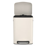 13 Gallon 50L Kitchen Foot Pedal Operated Soft Close Trash Can - Stainless Steel Rectangular Bustbin W1550122451