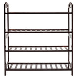 Concise 12-Batten 4 Tiers Bamboo Shoe Rack Coffee 55358061