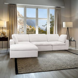 ZUN Living Room Modular Armless Sofa Couch, 1 Pc Fabric Upholstered Sectional Sofa with Soft Cushions, B011P237464