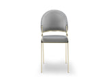 Ruby Modern & Contemporary style chair made with Metal & Gold Legs in Gray Color B009P241743
