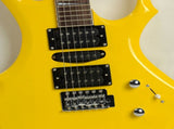 Novice Flame Shaped Electric Guitar HSH Pickup Bag Strap Paddle Rocker Cable Wrench Tool Yellow 31817892