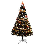 ZUN 6ft 1600 Branches PVC Christmas Tree Black--Substitution code:	36564136 36103484