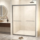 56-60" W 72" H Tempered Glass with Explosion Proof Film, Aluminum Frame Double Sliding Shower Door, W1675P288871