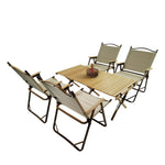 ZUN Multi-Function Foldable and Portable Dining Set, 1 Dining Table & 4 
Folding Chairs, Indoor and 24892457