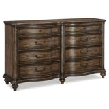 ZUN Traditional Dresser of 8 Drawers Classic Brown Oak Finish 1pc Wooden Formal Bedroom Furniture B011P173067