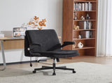 Criss Cross Legged Office Chair with Flip-Up Back Built-In Dynamic Airbag Lumbar Support, Wide Seat 00438855