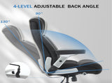 500lbs Big and Tall Office Chair Adjustable Lumbar Support, Executive Office Chair Heavy Duty 41667994