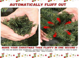 Artificial 4ft Green Christmas Tree with 376PVC/Hard Needle Mixed Branch Tips, 150L warm white led, 13499512