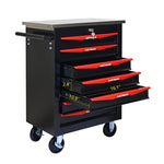 ZUN 7 Drawers Multifunctional Tool Cart with Wheels,Metal Rolling Tool Cart Storage for Garage Workshop W1102P245256