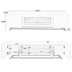 ZUN Sleek Design TV Stand with Fluted Glass, Contemporary Entertainment Center for TVs Up to 70", Faux 64903737