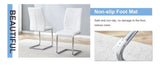 ZUN Set of 2 dining white dining chair set, PU material high backrest seats and sturdy leg W1151P203805