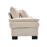 Corduroy Sofa Sleeper Couch Loveseat Sofa with Pillows Comfy Upholstered Deep Seat Sofa for W676P184129