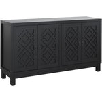 ZUN TREXM Large Storage Space Sideboard, 4 Door Buffet Cabinet with Pull Ring Handles for Living Room, WF304838AAB