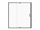 38-42" W x 71" H Piovt Swing Glass Shower Door,Pivot Frame Sliding Shower Door with 1/4" Clear W2122P198985