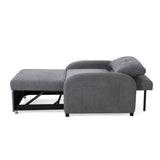 ZUN 3-in-1 Convertible Sleeper Sofa Bed with Pillow & Pocket, Loveseat Sleeper Chair in Soft Cotton 10086707