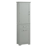 ZUN Tall Bathroom Storage Cabinet, Storage Cabinet with Two Different Size Drawers and Adjustable Shelf, 77184411